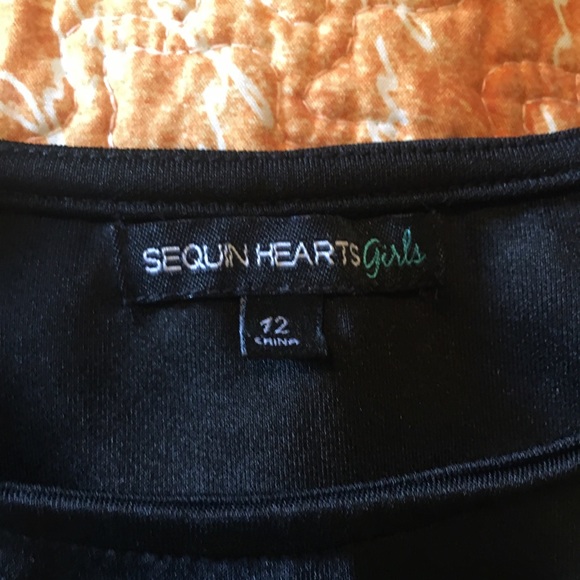 Sequin Hearts Girls Dress - Picture 3 of 4